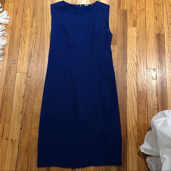 Elie Tahari Marley blue sleeveless sheath dress - Picture 4 of 8